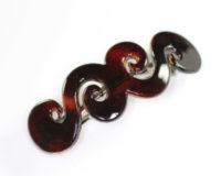 8cm Swirl Barrette - Shell