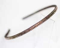 4mm Suede Headband with Swarovski Crystals