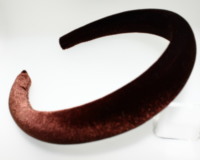 High Padded Velvet headband - 25mm