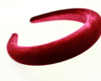 High Padded Velvet headband - 25mm
